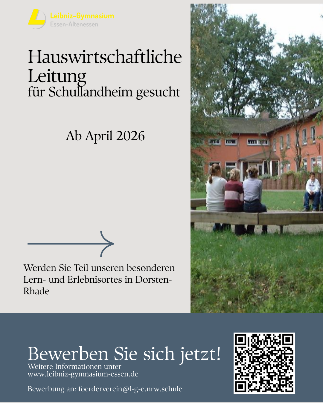 Hauswirtschaftliche Leitung für Schullandheim gesucht